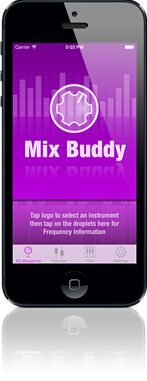 Mix Buddy home screen on iPhone 5