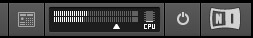 The master out and CPU meter of Maschine 2.0