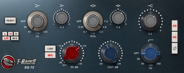 IK Multimedia EQ 73 plug-in for T-Racks Custom Shop